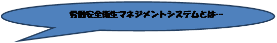 円形吹き出し: 労働安全衛生マネジメントシステムとは…    